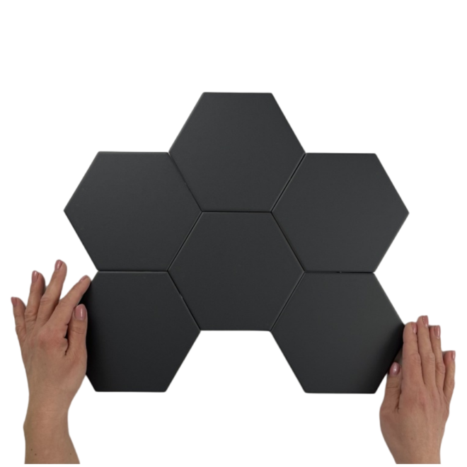 Cifre Ceramica Hexagon Timeless Black mat 15x17cm